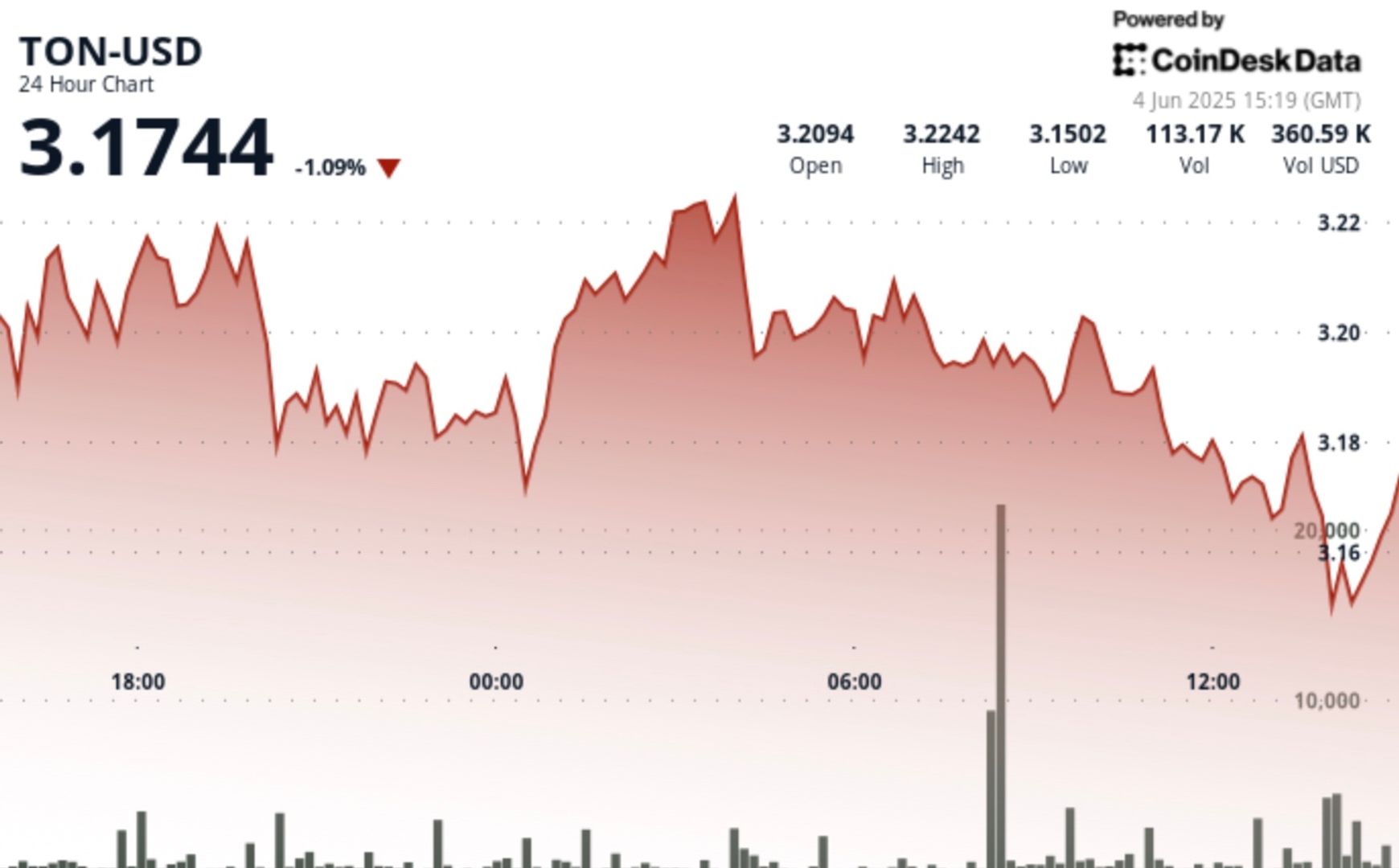 TON Dips as ‘Double Top’ Pattern Potentially Signals Short-Term Bearish Trend